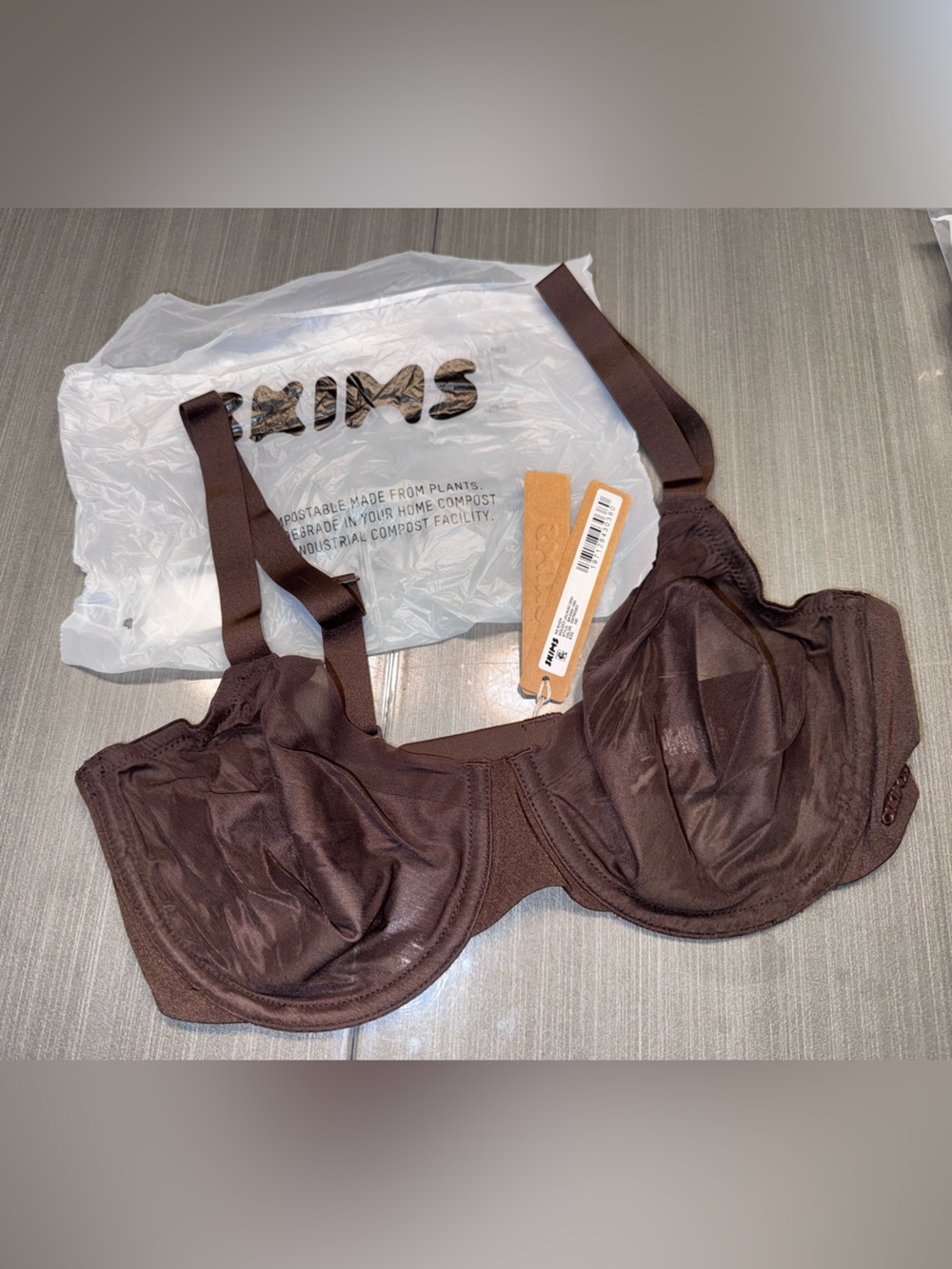 SKIMS Sheer No Show Unlined Demi Bra - Espresso 34D